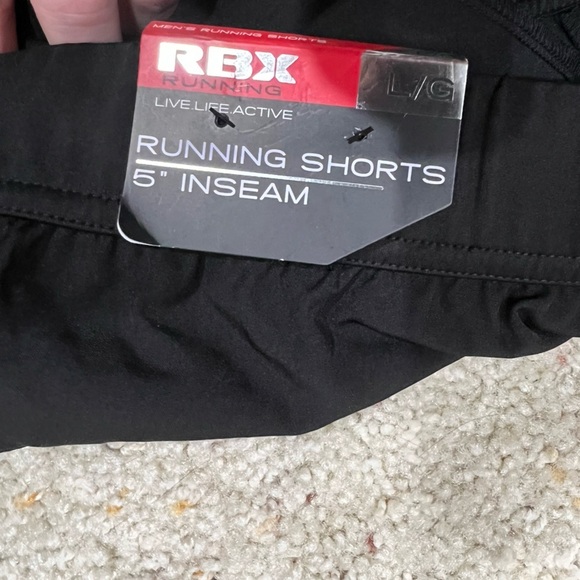 NEW NWT Black Reebok‎ RBX large L running active shorts - Picture 5 of 6
